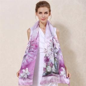 img 2 attached to 🦋 Mulberry Charmeuse Butterfly Ladies' Accessories: Women's Scarves, Wraps, and More