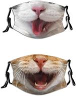 🐱 animal mask lovely cat face mask - washable & reusable cloth mask for men and women - fun and stylish adults mask logo