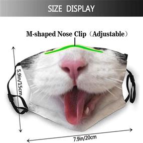 img 3 attached to 🐱 Animal Mask Lovely Cat Face Mask - Washable & Reusable Cloth Mask for Men and Women - Fun and Stylish Adults Mask