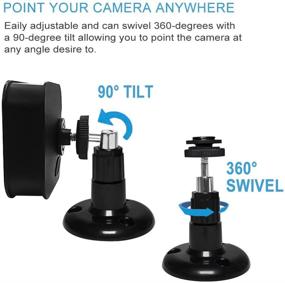 img 3 attached to Blink XT/XT2 Camera Wall Mount Bracket - 360° Adjustable for Indoor/Outdoor Use - 3 Pack