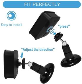 img 2 attached to Blink XT/XT2 Camera Wall Mount Bracket - 360° Adjustable for Indoor/Outdoor Use - 3 Pack