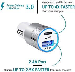 img 3 attached to ⚡️ Fast Charging USB C Car Charger for Samsung Galaxy S21 Ultra/S21+/S20 FE/Note 21 Plus/20/10, S10e, S9, A01, A71, A72, A52, A32, LG V60, K51, V50, V40, V30, OnePlus 9 Pro, 8, 8T, 7 - 18W Phone Automobile Adapter