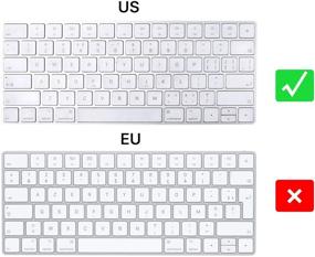 img 3 attached to 🌈 EooCoo Силиконовая защита клавиатуры для клавиатуры - совместимо с iMac Magic Keyboard MLA22LL/A A1644 (Радужный)