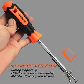 img 2 attached to TEKPREM 1/4 Inch Magnetic Bit Holder: Securely Grip Bits & Screws with Strong Magnet Tip and Non-Slip Handle (190mm)