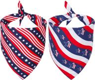 patriotic american flag dog bandanas - triangle scarf for dogs, perfect for 4th of july celebrations - small, medium, and large pet sizes логотип