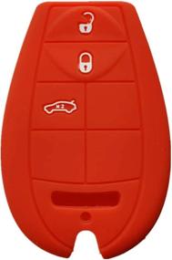 img 3 attached to 🔑 Silicone Keyless Entry Remote Control Cover Protector - Fits Dodge Challenger Charger Journey Magnum M3N5WY783X IYZ-C01C (Gules)