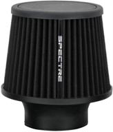 🔍 spectre universal clamp-on air filter: high performance, washable filter: round tapered; 3" (76 mm) flange id; 6.5" (165 mm) height; 6" (152 mm) base; 4.75" (121 mm) top, spe-9131, black logo