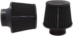 img 3 attached to 🔍 Spectre Universal Clamp-On Air Filter: High Performance, Washable Filter: Round Tapered; 3" (76 mm) Flange ID; 6.5" (165 mm) Height; 6" (152 mm) Base; 4.75" (121 mm) Top, SPE-9131, Black