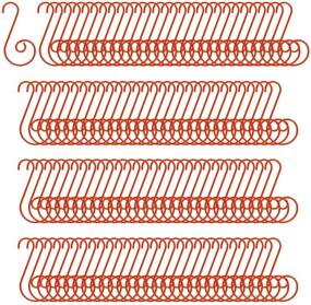 img 4 attached to Christmas Tree Ornament Hooks 120 Pack - 🎄 Metal S-Shaped Hangers for Hanging, Livder Stocking Holders (Red)