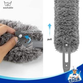 img 3 attached to 🧹 MR.SIGA Washable Microfiber Duster Refills - Lint Free Household Cleaning Dusters, 2 Pack