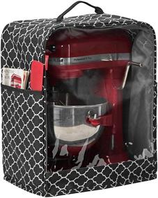 img 4 attached to 🖤 NICOGENA Black Dust Cover with Pockets for KitchenAid Tilt Stand Mixer (5-8 Quart) - Keep your Mixer Clean and Organized!