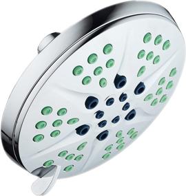 img 4 attached to 🚿 Enhance Your Shower Experience with Hotel Spa Notilus Antimicrobial High-Pressure Giant 6'' Luxury Rain Spa Shower Head - Explore 6 Settings, Enjoy 2-Zone Antimicrobial Anti-Clog Nozzles, and Benefit from Angle-Adjustable Metal Ball Joint Connection in Chrome Finish