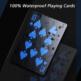 img 3 attached to 🔝 Premium Waterproof Black Playing Cards - Professional Luxury Deck of Cards, 2 Decks for Poker & Adults, Made with Premium Plastic