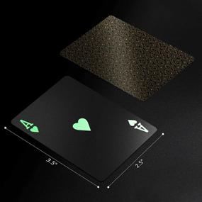 img 1 attached to 🔝 Premium Waterproof Black Playing Cards - Professional Luxury Deck of Cards, 2 Decks for Poker & Adults, Made with Premium Plastic