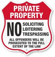 🚫 private property sign by smartsign logo