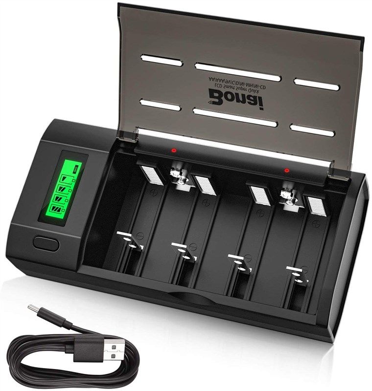 bonai universal rechargeable batteries discharge 로고
