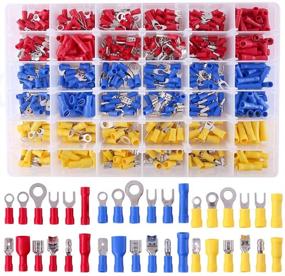 img 4 attached to 🔌 Glarks 540pcs Mixed Quick Disconnect Electrical Insulated Butt Bullet Spade Fork Ring Solderless Crimp Terminals Connectors Assortment Kit - 22-16/16-14/12-10 Gauge