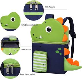 img 1 attached to 🦕 Dinosaur-themed Toddler Backpack for Kindergarten School: A Fun & Functional Choice