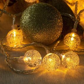 img 2 attached to AWQ 100 LED Globe Ball Fairy String Lights - Remote Controlled 8 Modes - Extendable for Indoor/Outdoor Wedding, Christmas Tree, Garden Decor - Warm White