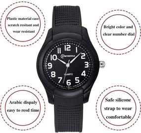 img 1 attached to Waterproof Analog Learning Wristwatches for Girls: Stylish and Functional Timepieces