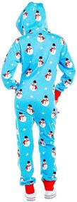 img 1 attached to Womens Christmas Onesie Snowman Jumpsuit