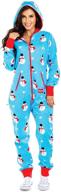 womens christmas onesie snowman jumpsuit logo