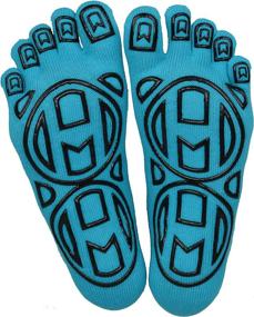 img 1 attached to 🧦 Mato & Hash 5-Toe Exercise Barefoot Feel Yoga Toe Socks: Optimal Grip for Enhanced Performance