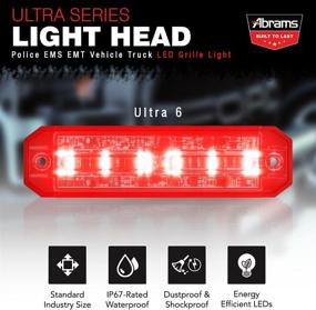 img 3 attached to 🚨 Abrams Ultra Series 36W Dual Color LED Strobe Warning Light – 12 LED Amber/Blue – SAE Class-1 Rated – Truck Emergency Vehicle Grille Mount – 69+ Patterns