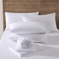 🛏️ eddie bauer home - flannel collection cotton bedding sheet set, pre-shrunk &amp; brushed for extra softness and cozy feel, queen, white logo