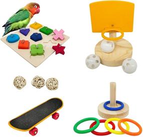 img 4 attached to Parakeets Basketball Skateboard、Bird Toy、Parrot Toy、Small