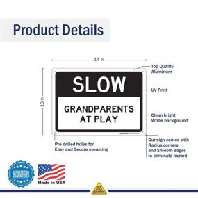 img 4 attached to Slow Grandparents Play Sign Weatherproof