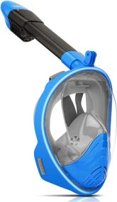 img 4 attached to 🤿 Vaincre 180° Full Face Snorkel Mask - Panoramic View, Anti-Fog & Anti-Leak with Adjustable Head Straps - Enhance Viewing Area for Kids and Adults - Beyond Traditional Masks