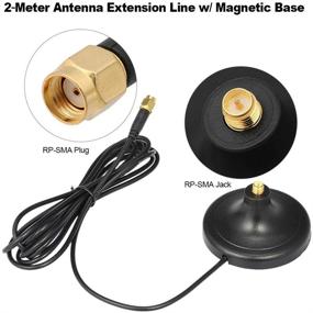 img 2 attached to Magnetic Stand Wi-Fi Antenna Base for Optimal Signal Reception - HUACAM HCM35N RP-SMA Male to Female Connector with 3m Extension Cable