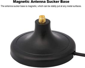 img 1 attached to Magnetic Stand Wi-Fi Antenna Base for Optimal Signal Reception - HUACAM HCM35N RP-SMA Male to Female Connector with 3m Extension Cable