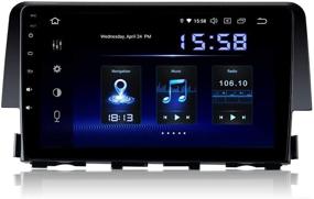 img 4 attached to 🚗 Дасайта 9-дюймовая Android 10.0 мультимедийная автомагнитола с Bluetooth для автомобиля с 4ГБ ОЗУ / 64ГБ ПЗУ для Honda Civic 2016-2018 | Автомобильное радио с сенсорным экраном, навигацией GPS и комплектом для установки на панель с встроенным DSP и 15-полосным эквалайзером