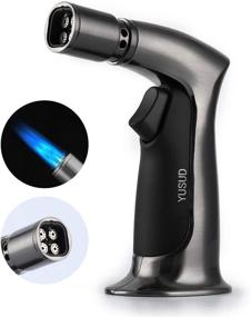 img 3 attached to 🔥 Yusud Jet Torch Cigar Lighter - Refillable Butane, Windproof with 4 Strong Burners, Ideal for Cigarettes