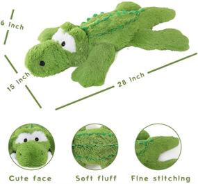 img 3 attached to Tezituor Alligator Stuffed Animal 🐊 Plush Toy: 28-inch Crocodile Hugging Pillow