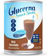 🥤 glucerna snack shake, 16 shakes, blood sugar management shake with carbsteady, protein and fiber, rich chocolate, 8 fl oz logo