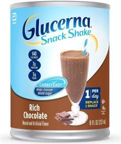 img 4 attached to 🥤 Glucerna Snack Shake, 16 Shakes, Blood Sugar Management Shake with CARBSTEADY, Protein and Fiber, Rich Chocolate, 8 fl oz