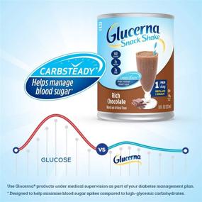 img 1 attached to 🥤 Glucerna Snack Shake, 16 Shakes, Blood Sugar Management Shake with CARBSTEADY, Protein and Fiber, Rich Chocolate, 8 fl oz