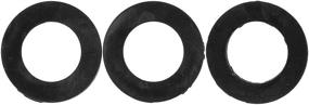 img 2 attached to 🚿 DANCO 3-Pack Leak-Preventing Showerhead Gasket - Black, 3/8-Inch x 3/4-Inch, Model 80925