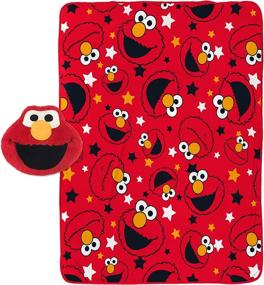 img 4 attached to 🧸 Sesame Street Elmo Plush Pillow and 40x50 Inch Throw Blanket - Kids Super Soft 2 Piece Nogginz Set (Official Sesame Street Product)– Enhanced SEO