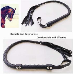 img 3 attached to 🐎 Premium 35-Inch Riding Crop - Yigao Rubber Whip for Equestrian Horse Whip