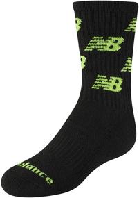 img 1 attached to Premium New Balance Boys' Cushioned Crew 🧦 Socks (8 Pack) - Enhanced Heel and Toe Reinforcement