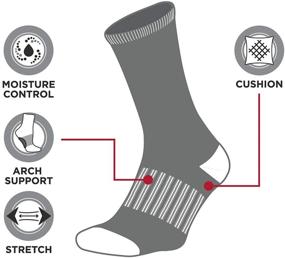 img 3 attached to Premium New Balance Boys' Cushioned Crew 🧦 Socks (8 Pack) - Enhanced Heel and Toe Reinforcement