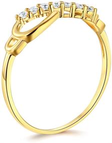 img 3 attached to 💍 TWJC 14k Solid Infinity Ring in Yellow or White Gold