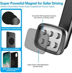 img 2 attached to 📱 Suction Cup Magnetic Phone Car Mount, VOLPORT Windshield Magnet Phone Holder for Dashboard | 360 Degree Rotation | Compatible with iPhone 13, 12 Pro Max, Mini, 11 | Samsung Galaxy A21s, S20, and More