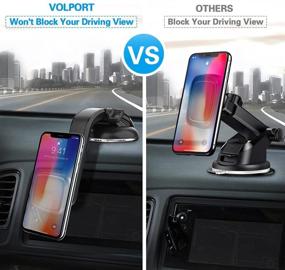 img 3 attached to 📱 Suction Cup Magnetic Phone Car Mount, VOLPORT Windshield Magnet Phone Holder for Dashboard | 360 Degree Rotation | Compatible with iPhone 13, 12 Pro Max, Mini, 11 | Samsung Galaxy A21s, S20, and More