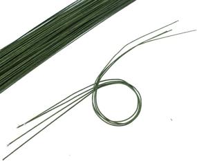 img 2 attached to 🌿 Dark Green Stem Wire Floral Wire 14Inch 26 Gauge - 200 Pcs/Pack: High-quality Floral Crafts Wire