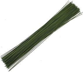 img 4 attached to 🌿 Dark Green Stem Wire Floral Wire 14Inch 26 Gauge - 200 Pcs/Pack: High-quality Floral Crafts Wire